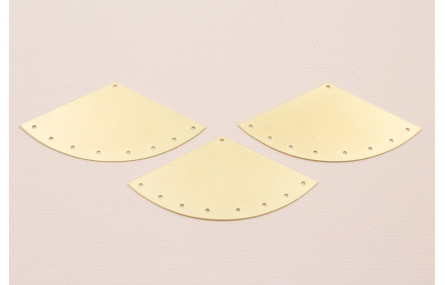 Colgante abanico 50*24mm dorado Mate