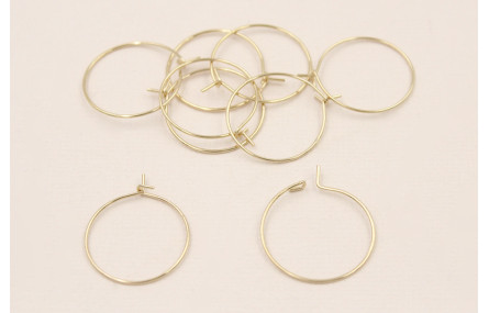 Aro de 20mm diámetro Baño Oro 18K-3 micras