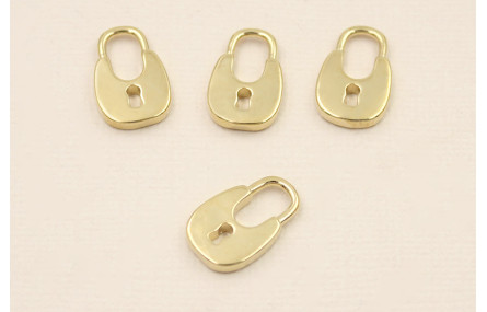 Pieza Candado 17*10*2,5mm Baño Oro 18K y 3 micras