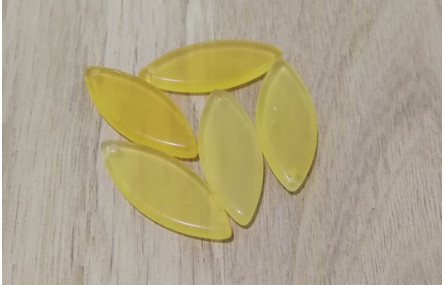 Ovalo Cristal africano 12*30 mm Amarillo