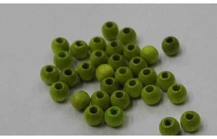 Bola madera 4mm color verde Lima