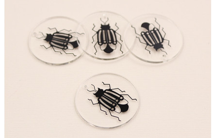 Disco Metacrilato de 30mm con lamina Escabajo