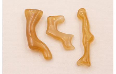 Tallo Coral 6mm*25-45mm long. Veteado Marrón MIX