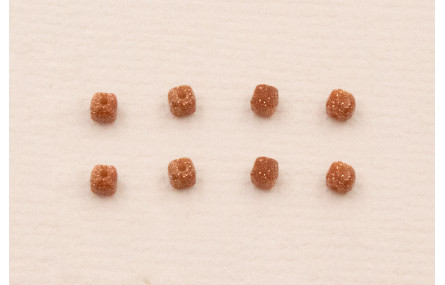 Cubo Facetado de 2,5mm Cuarzo Marrón efecto brillo