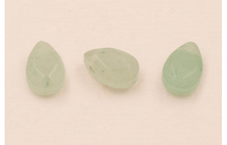 Gota Cuarzo facetado 10*6mm Azul claro