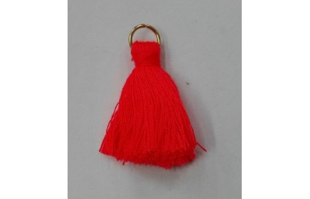 Pompon 25mm con anilla dorada Naranja