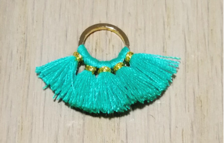 Aro 10mm Multipompón Turquesa