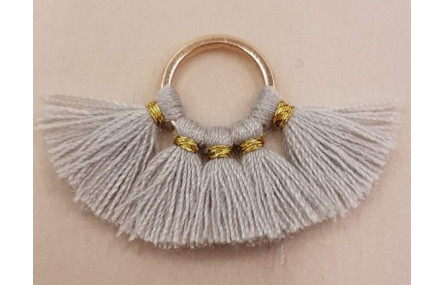 Aro 10mm Multipompón Gris Claro