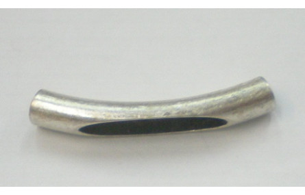 Tubo curvado abierto  32mm  Plata Vieja