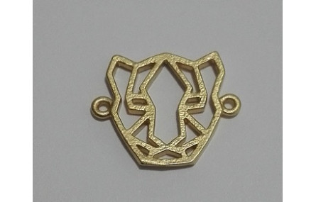 Cabeza Tigre 11mm Oro Mate