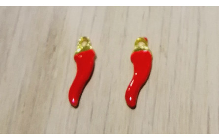 Colgante Pimiento 14mm Rojo +Oro