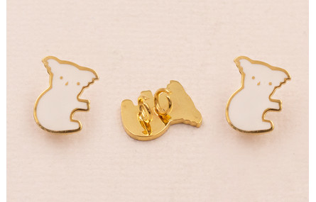 Koala Acero Inoxidable 11mm esmalte Rosa Palo