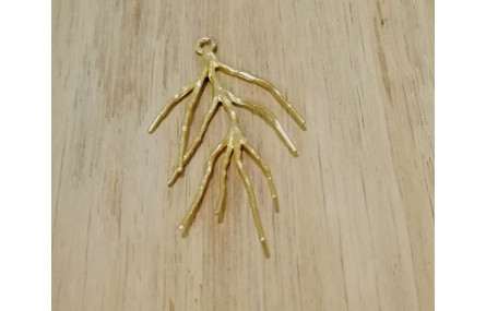 Colgante Rama Coral 38*23mm Oro Mate