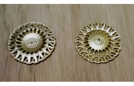 Disco labrado 22mm Oro Mate