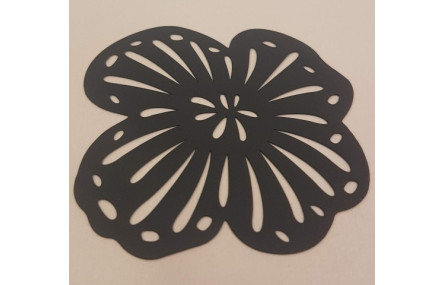 Rosetón lámina Latón 63*60 NEGRA