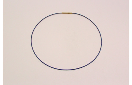 Collar acero espiral 1,4mm*42cms Morado