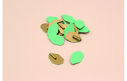 Pieza esmaltada 21*12mm Turquesa Mate