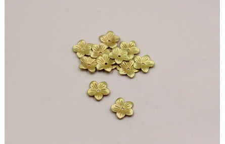Pieza Flor 12mm Oro Mate