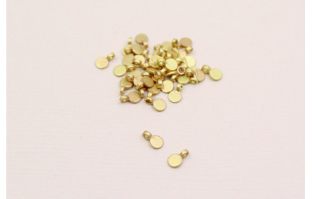 Disco de 3mm con arandela perpendicular Oro Mate