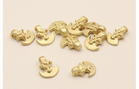 Colgante Medialuna 10*12*2mm Dorado Mate