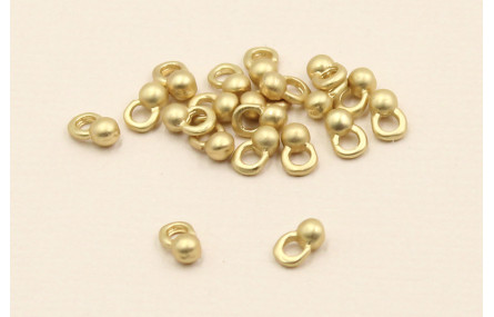 Arito de 3mm diametro con Bola de 2mm Dorado Mate