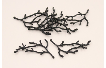 Pieza Rama Coral 50*24mm Esmalte Negro