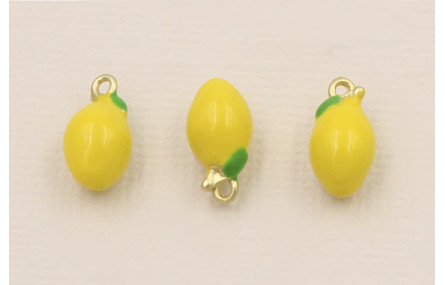 Colgante limón 11*6mm diametro amarillo