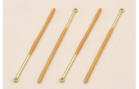 Colgante Acero Inox. Listón de 38mm Oro y Naranja