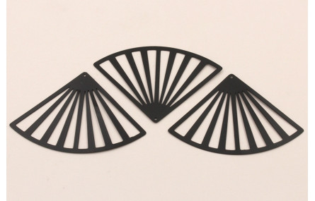 Colagnte Lámina abanico 45*62mm  Negro Mate