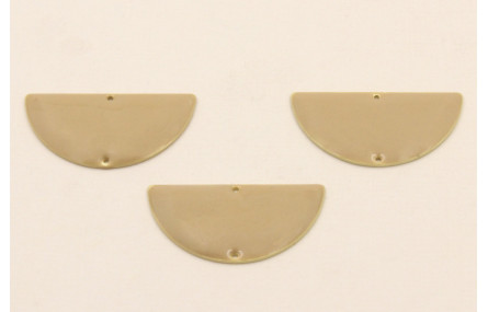 Semicirculo Esmaltado 31*16 Dorado Mate y Beige