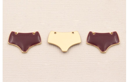 Pieza Braga bañador O.Mate  16*11mm Esmalte Morado