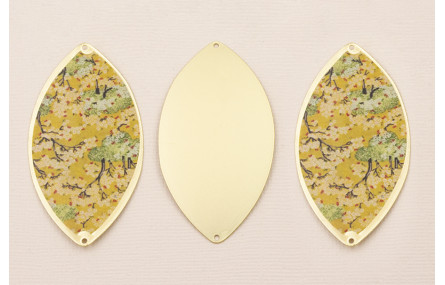 Ovalo 60*33 Oro Mate Estampado Amarillento