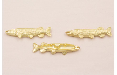 Colgante Pez 50*15mm Dorado Mate