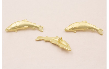 Colgante Pez 33*15mm dorado Mate