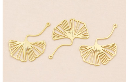 Colgante Cala plana 25*35mm Oro Mate