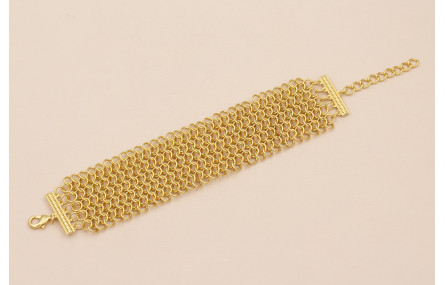 Pulsera Malla 17*40mm Oro Mate
