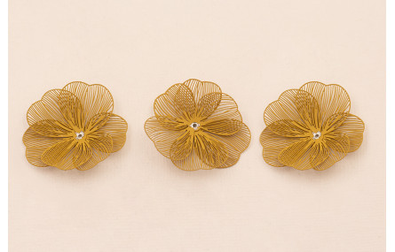 Flor 35mm 6 pétalos moldeables Mostaza