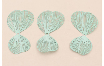 Pareja de Pétalos 50*27mm moldeables Turquesa