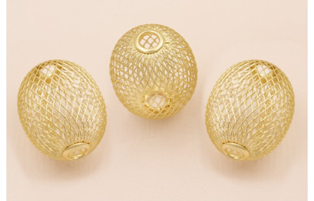 Pieza Rejilla Ovalada 45*35mm Oro Mate