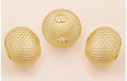 Pieza Semi Bola 37*35mm Oro Mate