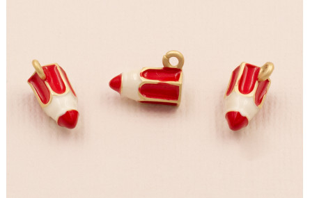 Colgante Lapicero 11*6mm Rojo
