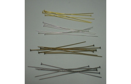 Alfiler Extra largo Plata Vieja