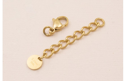 Cierre completo Acero Inox. 316L. 40mm Baño Oro