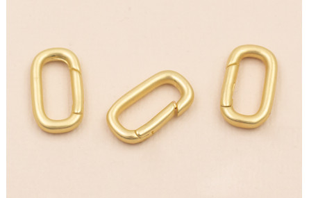 Cierre en Aro Ovalado 16*8mm Oro Mate
