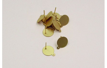 Perno Disco plano de 13mm Oro Mate