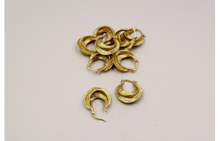 Aro pieza labrada 25mm Oro Mate