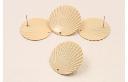 Perno Disco ondulado 25mm Esmalte Melocotón