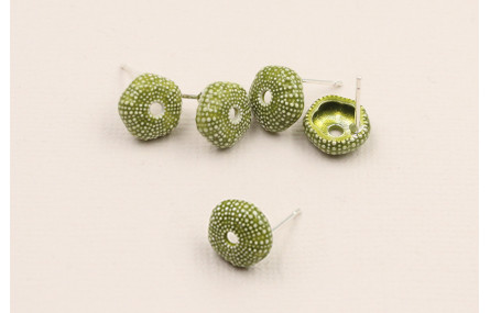 Perno Caracol de Mar diam 10mm * 4mm esmalte verde