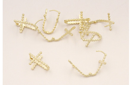 Perno doble Cruz desmontable 17*10mm Dorado Mate