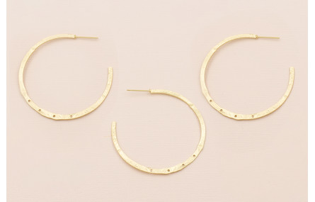 Pendiente Aro Labrado 47mm diam. borde perforado